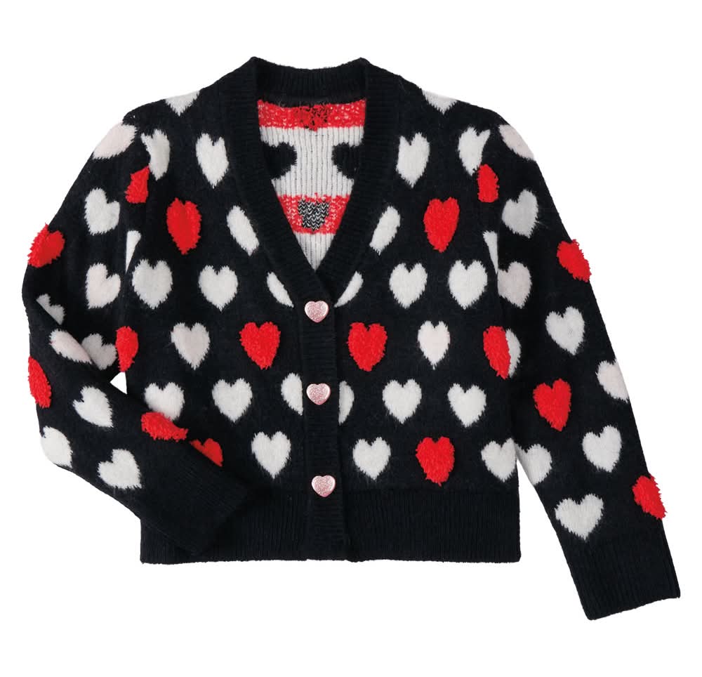 Lily & Dan/ L&D Childrens Valentines Day Sweater - Black M