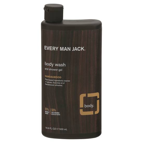 Every Man Jack Sandalwood Body Wash and Shower Gel
