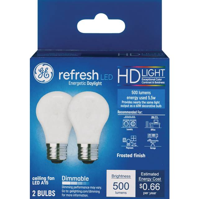 GE REFRESH 6W A15 DAYLIGHT FROST MD