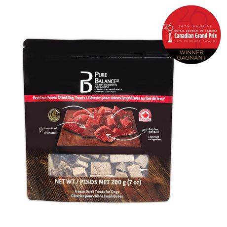 Pure balance g terie lyophilis pour chiens pure balance foie de