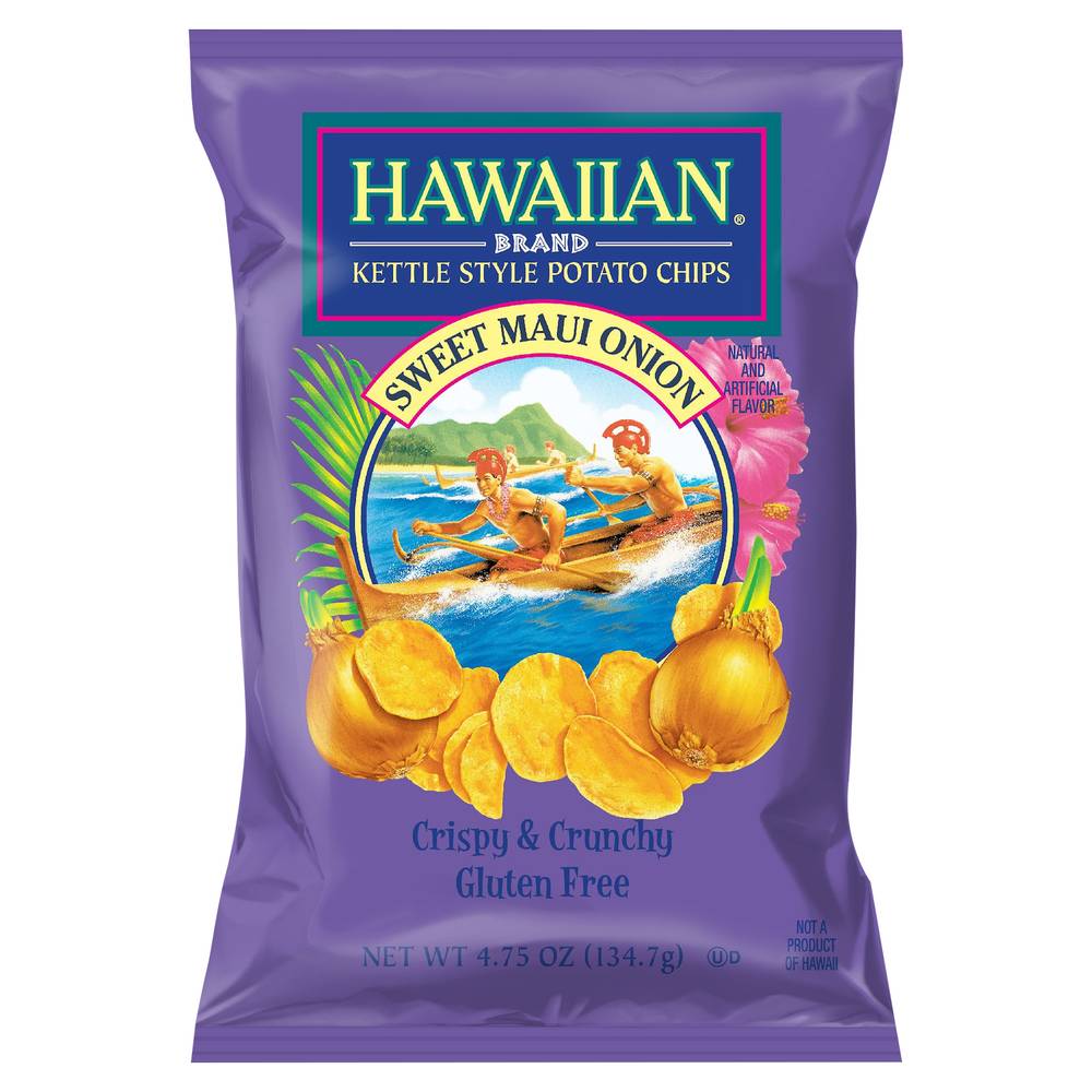 Hawaiian Kettle Style Sweet Maui Onion Flavored Potato Chips (4.75 oz)