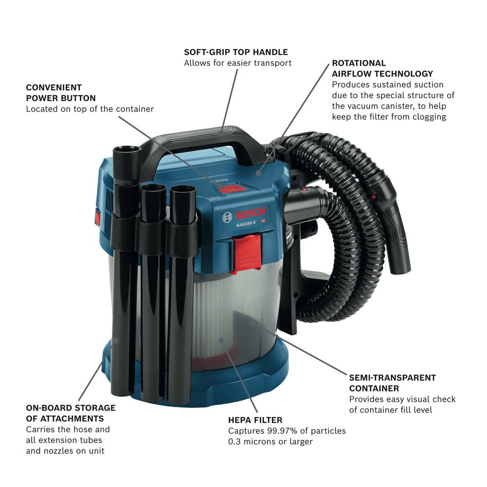 Bosch Wet and Dry Vacuum Cleaner With Hepa Filter