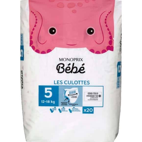 Monoprix Bébé Les Culottes Taille 5 : 12-18 Kg Le Paquet De 20