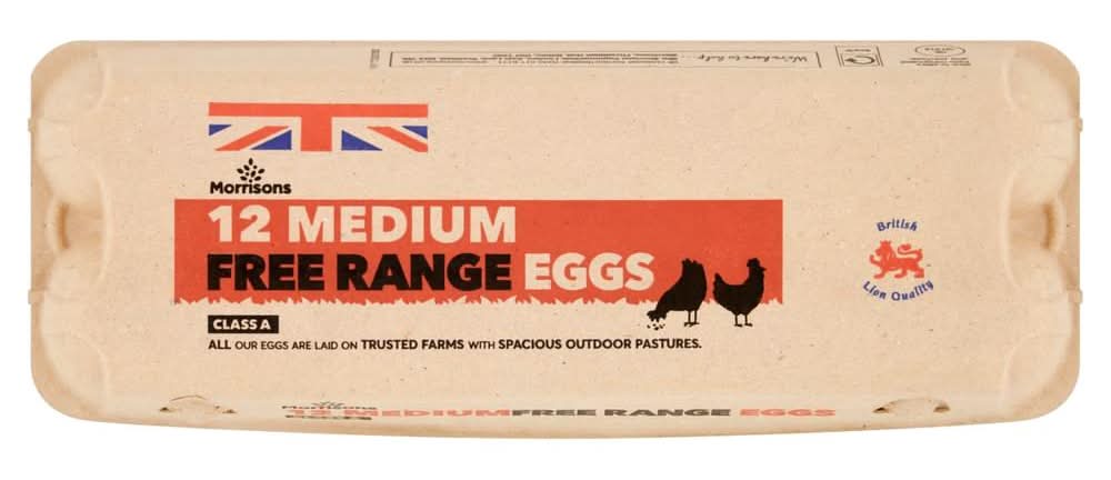 Morrisons M, Class a Free Range Eggs (12 pack)