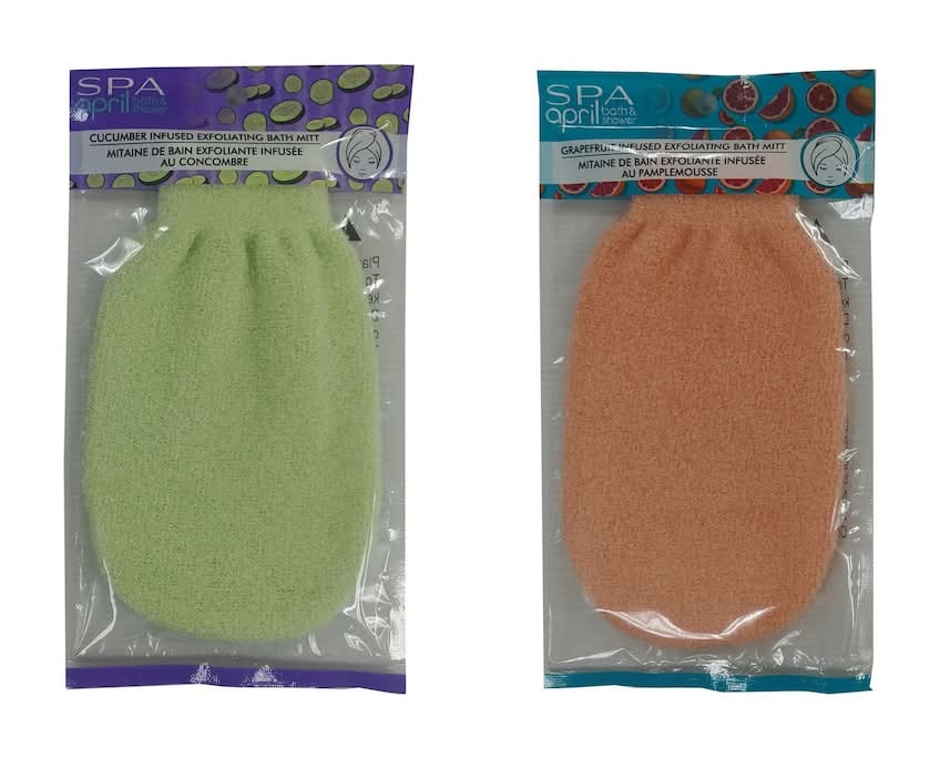 April Bath & Shower Grapefruit Infused Exfoliating Bath Mitt, 1-ct.