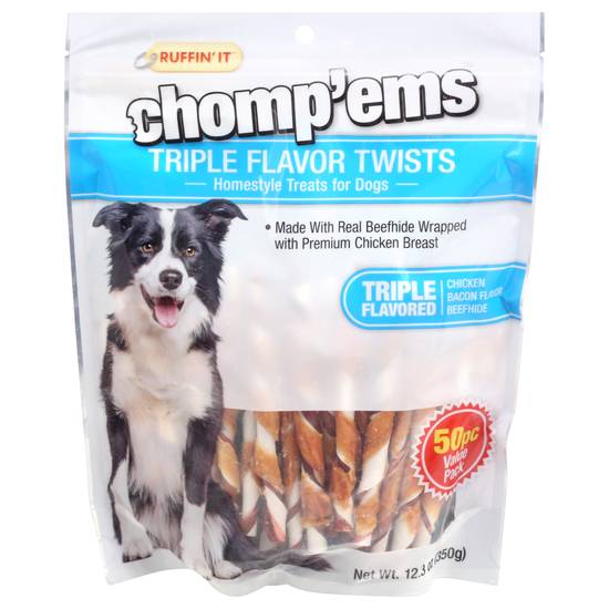 Ruffin' It Chomp'ems Triple Flavor Twists Value pack (50 pieces)