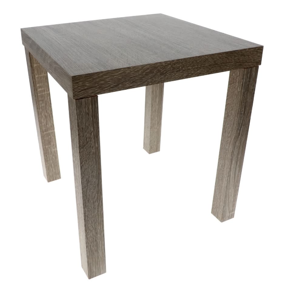 Interiors Parson Table, 15.5x15.5x17 in, Grey