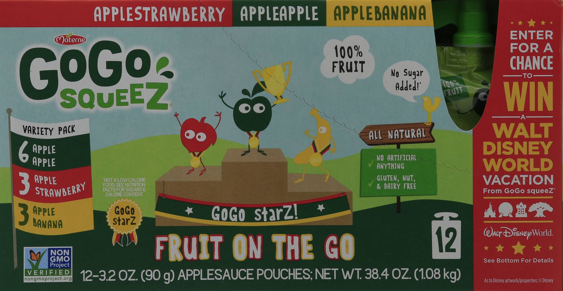 GoGo squeeZ Fruit on the Go Variety pack Applesauce (2.4 lbs)