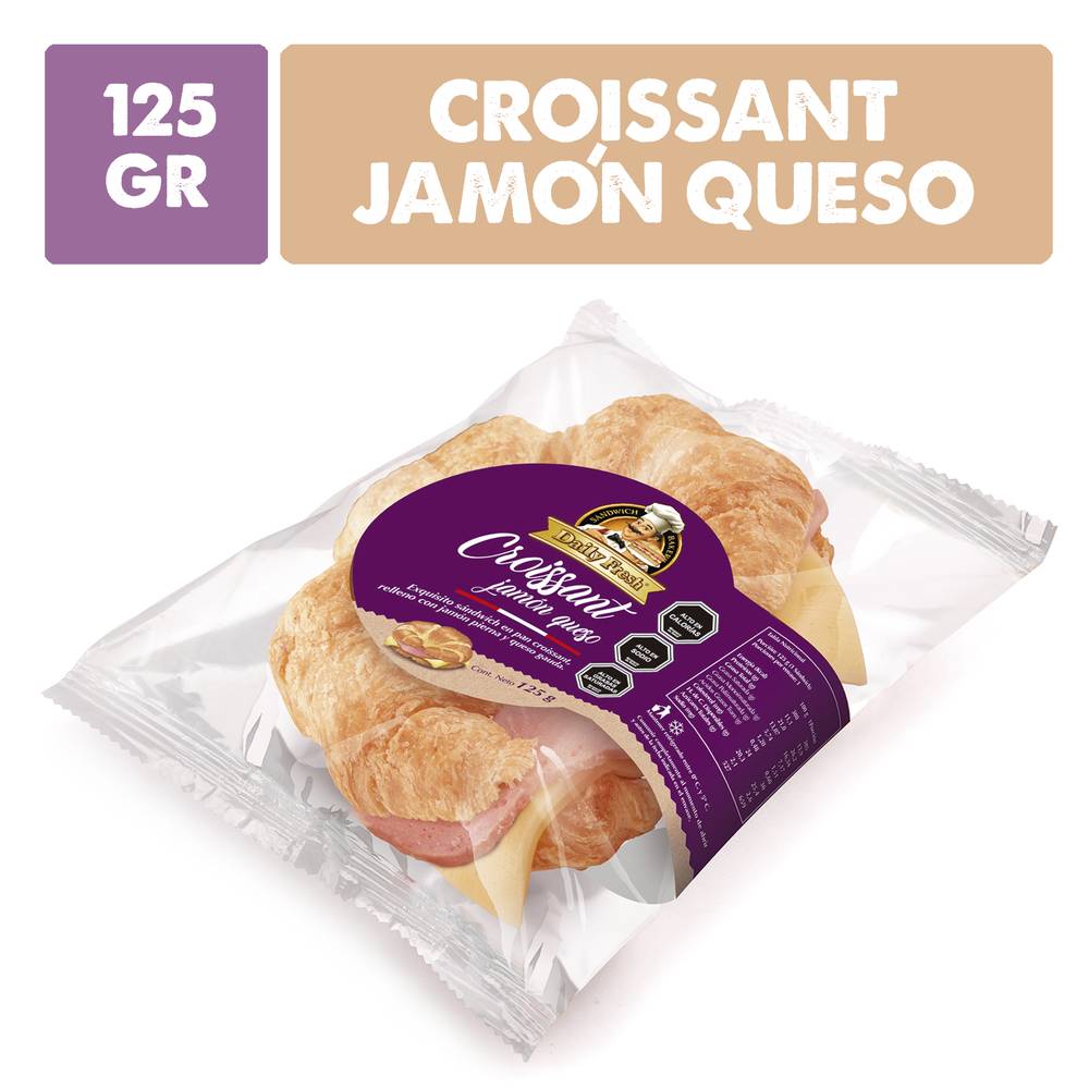 Daily fresh croissant jamon queso (125g)