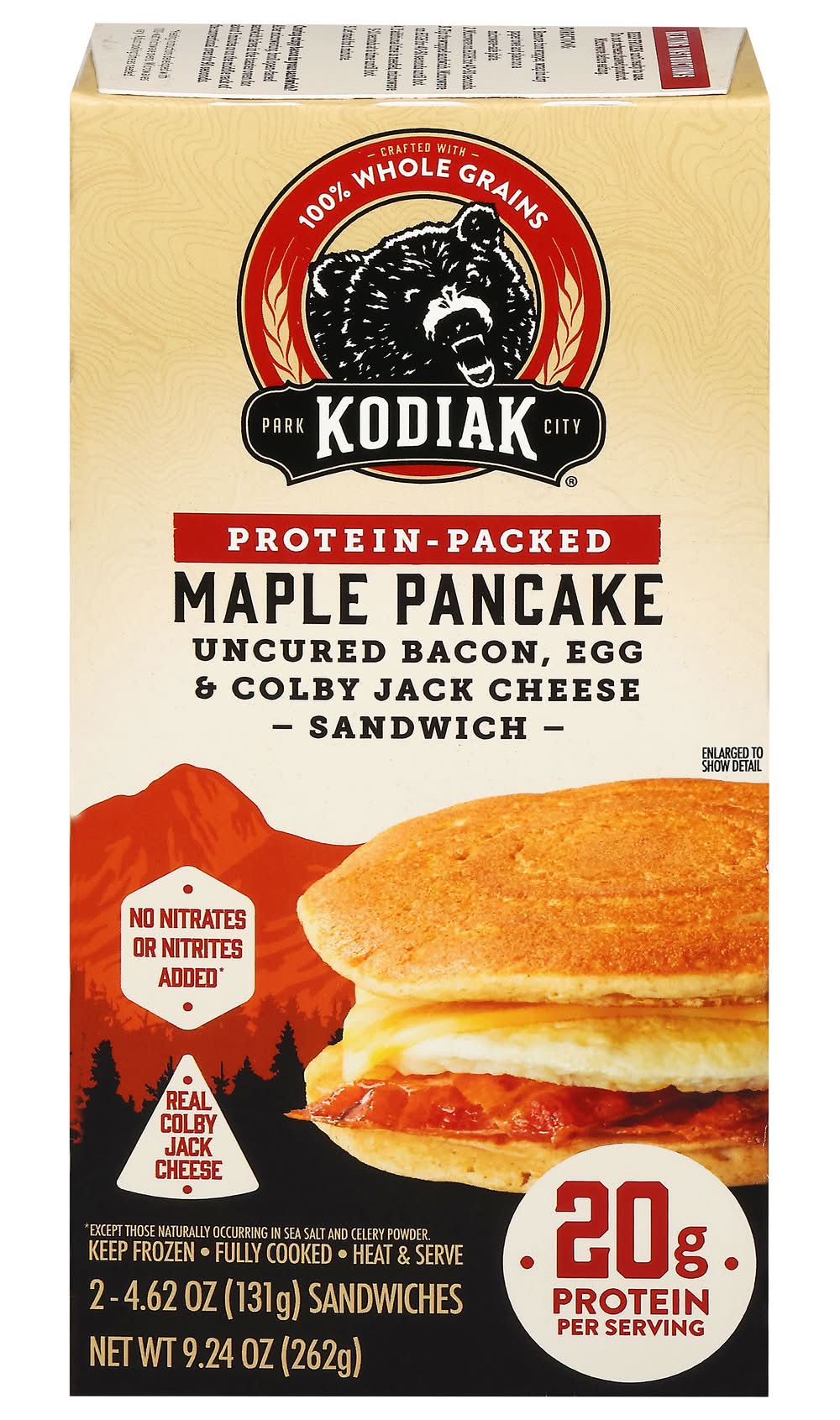 Kodiak Breakfast Sandwich Bacon & Colby Cheese (9.24 oz, 2 ct)