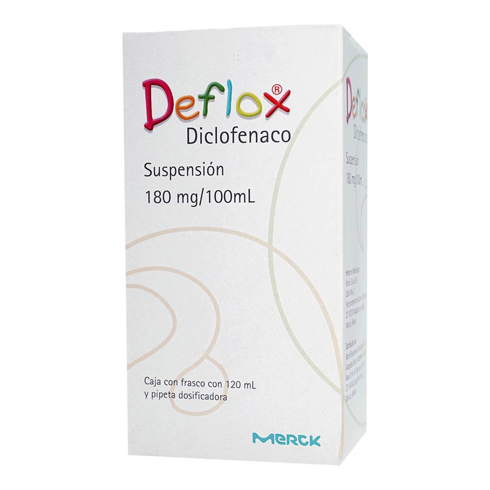 Merck deflox diclofenaco suspensión 180 mg (120 ml)