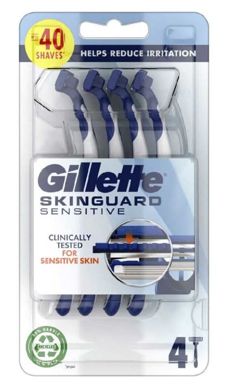 Gillette Skinguard Sensitive Disposable Razor X4