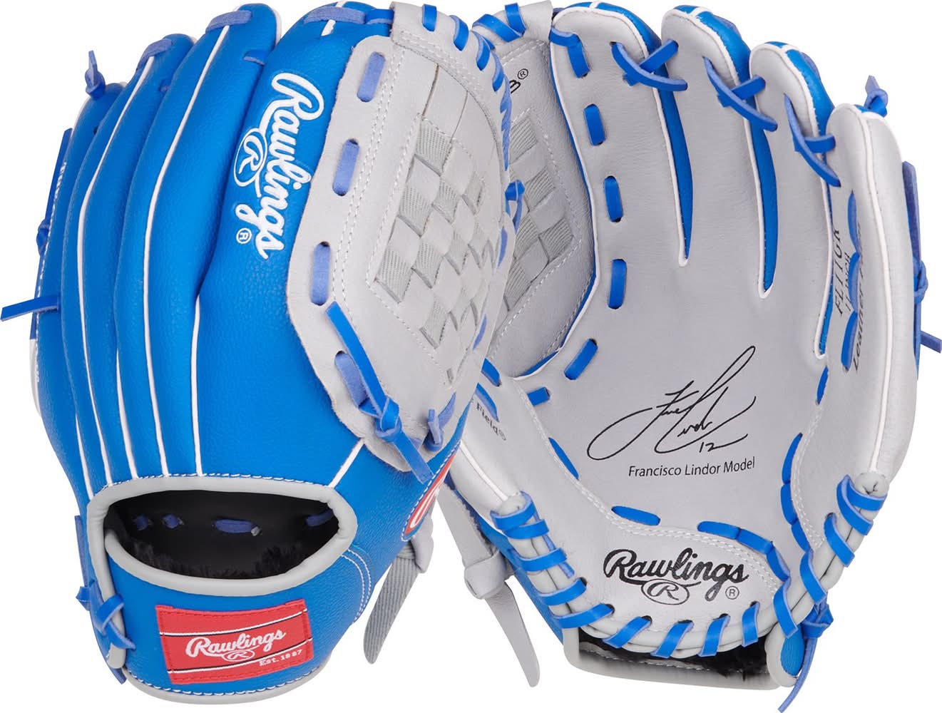Rawlings 11" Youth Francisco Lindor Signature Series Glove (Grey/Blue)