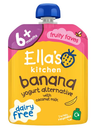 Ella's Kitchen Banana, Organic Dairy Free Yoghurt Alternative Baby Pouch 6+ Months (90g)
