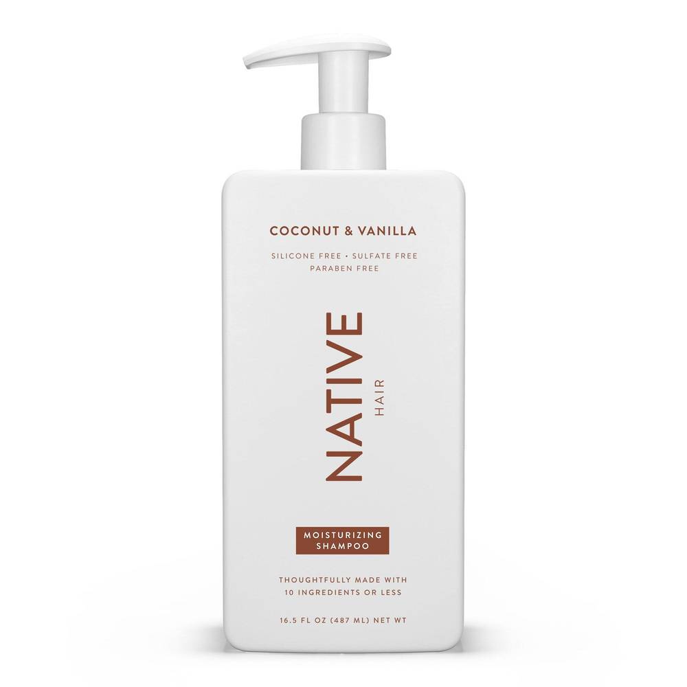 Native Coconut & Vanilla Moisturizing Shampoo, 16.5 OZ