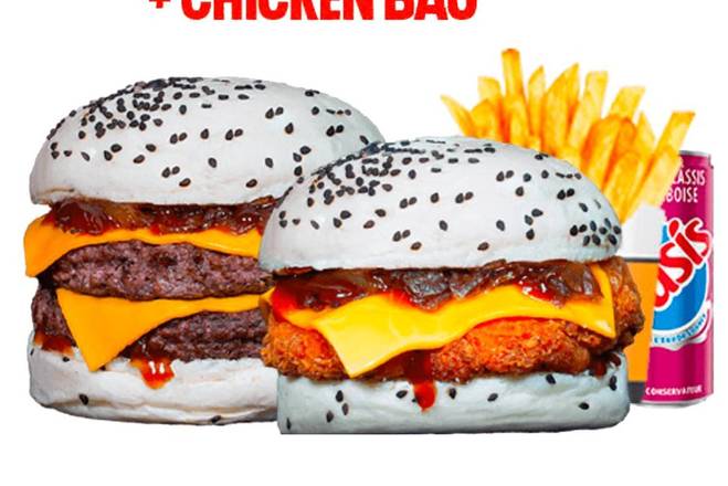 MBAO - 1 Beef Bao Burger + 1 Chicken Bao Burger