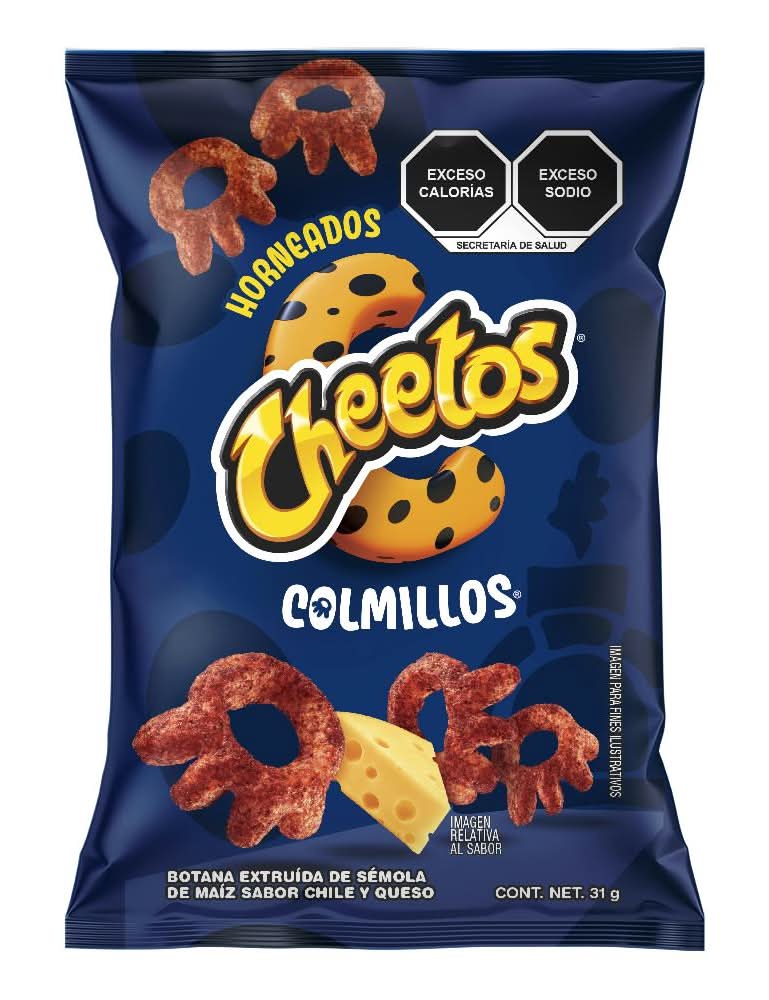 Cheetos · Colmillos botana de sémola de maíz horneada, chile-queso (31 g)