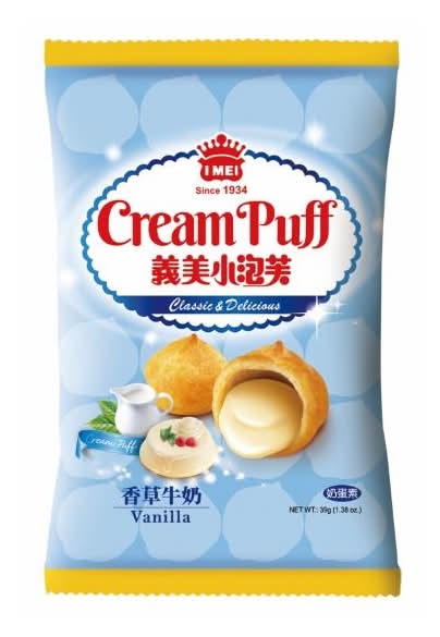 義美香草牛奶小泡芙