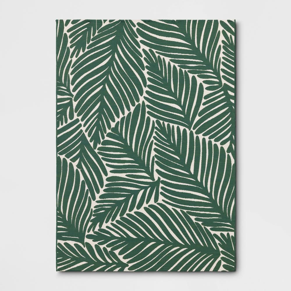 Threshold Palms Outdoor Area Rug, 5x7 in, Green