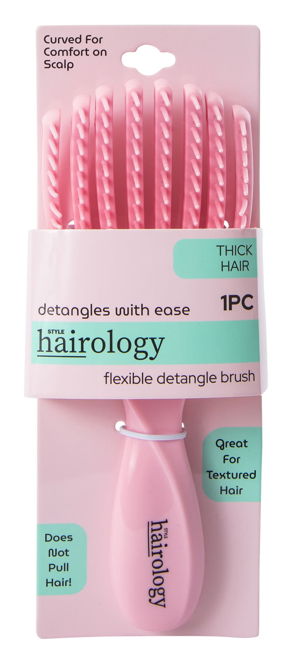 Style Hairology Flexible Detangle Brush Pink