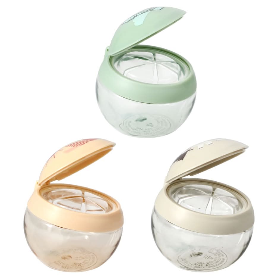 Angel Of Mine Kids Snack Containers, Green-Cream-Orange (3 ct)