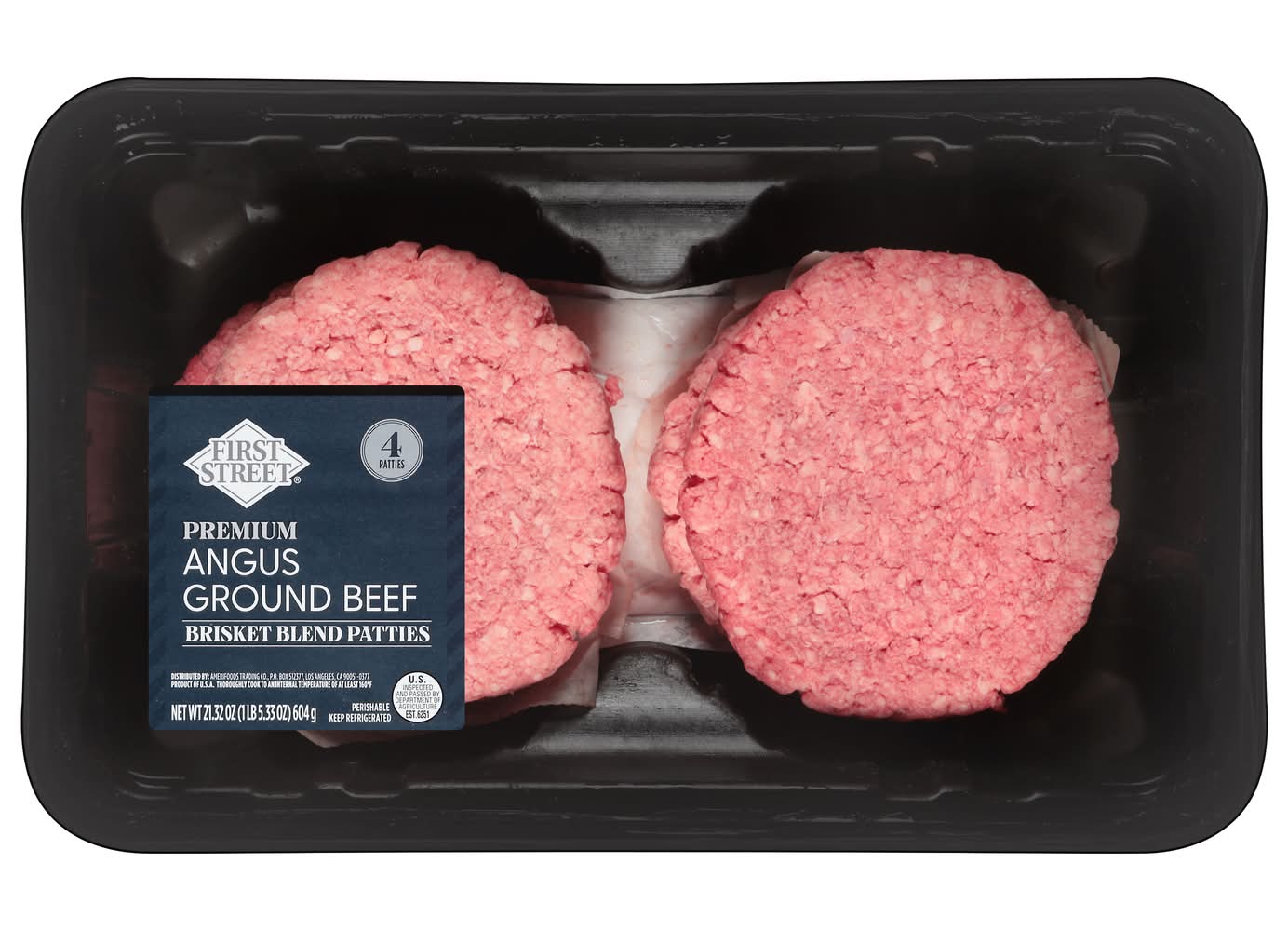 First Street Angus Brisket Blend Patties (21.31 oz, 4 ct)