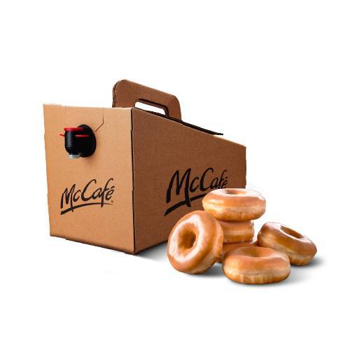 Coffee Box & 6 Glazed Donuts