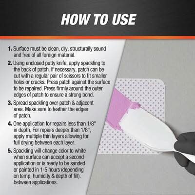 Dap Drydex 8 Oz. Dry Time Indicator Wall Repair Patch Kit | Postmates