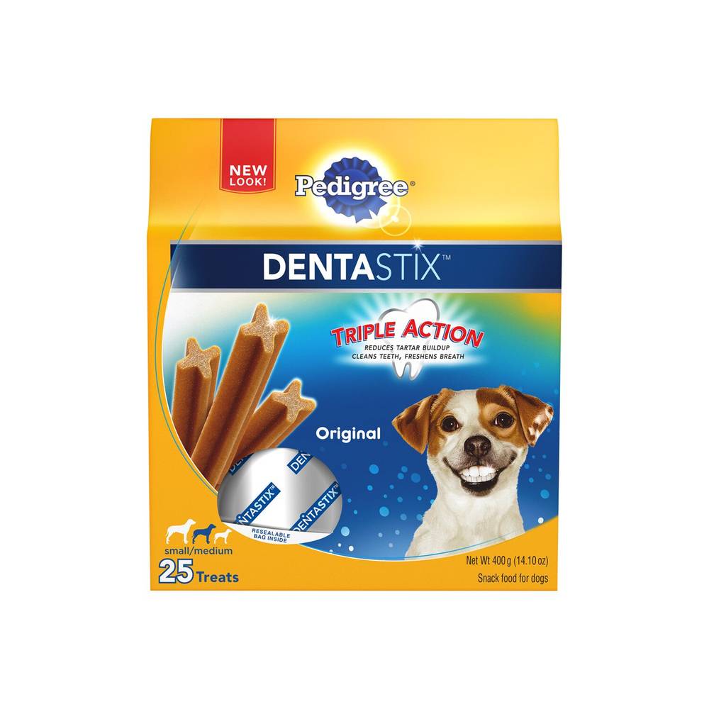 Pedigree Dentastix Original Small/Medium Treats for Dogs , 25 ct