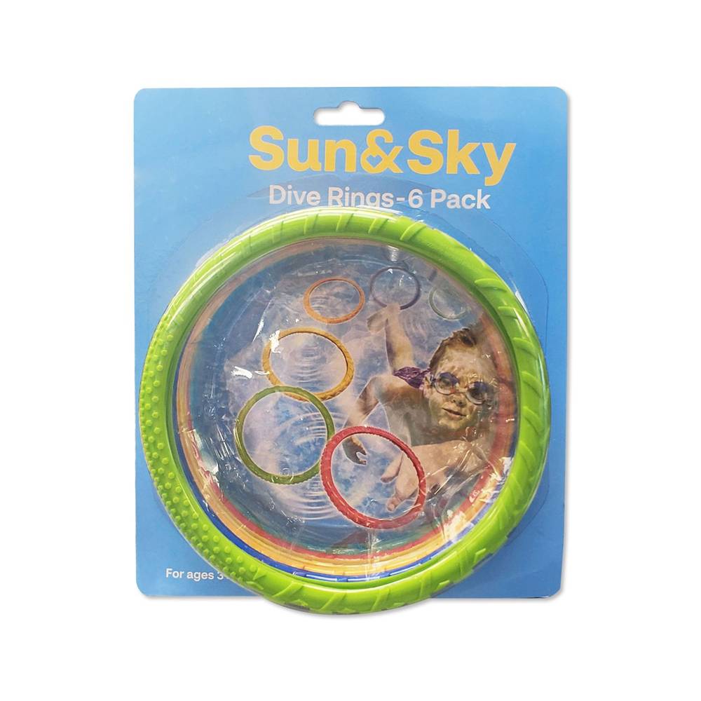Sun & Sky Dive Rings, 6 ct