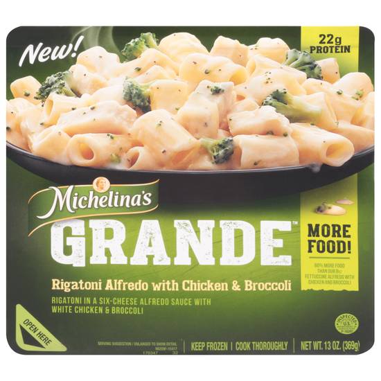 Michelina's Grande Rigatoni Alfredo With Chicken & Broccoli