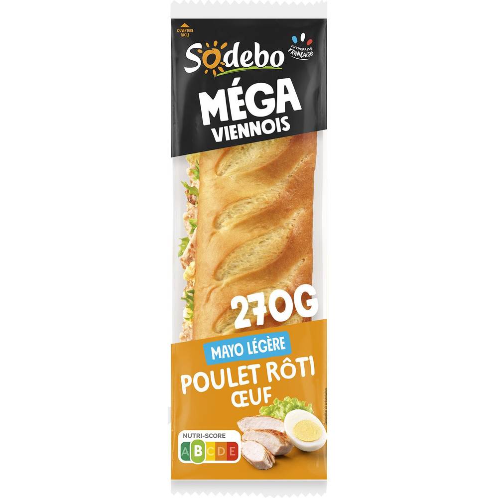 Sodebo - Le méga sandwich viennois poulet rôti
