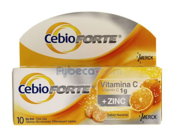 Cebio Forte Vitamina C 1 Gr+Zinc 10 Tabs