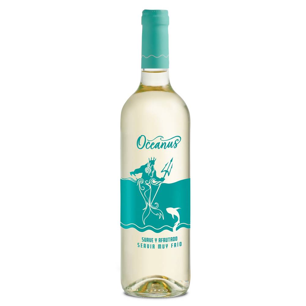 Vino Blanco Suave Y Afrutado Oceanus Botella 75 Cl