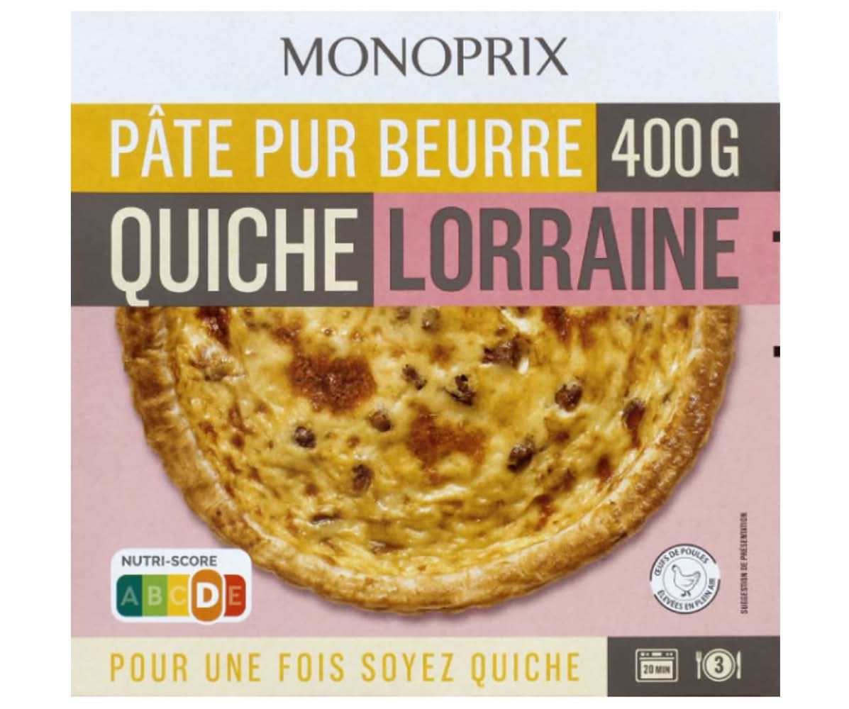 Monoprix - Quiche lorraine pâte pur beurre (400g)