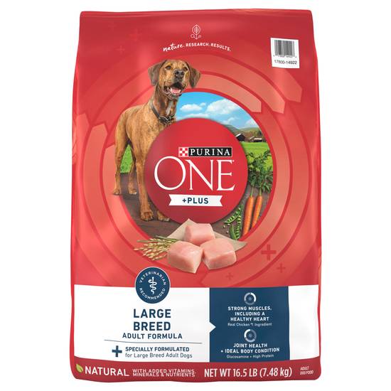 Purina One Natural Large Breed Adult Dry Dog Food, +Plus Formula