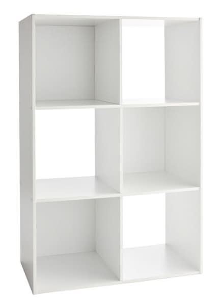 REAL SIMPLE 6-Cube White Modular Storage System, 13"