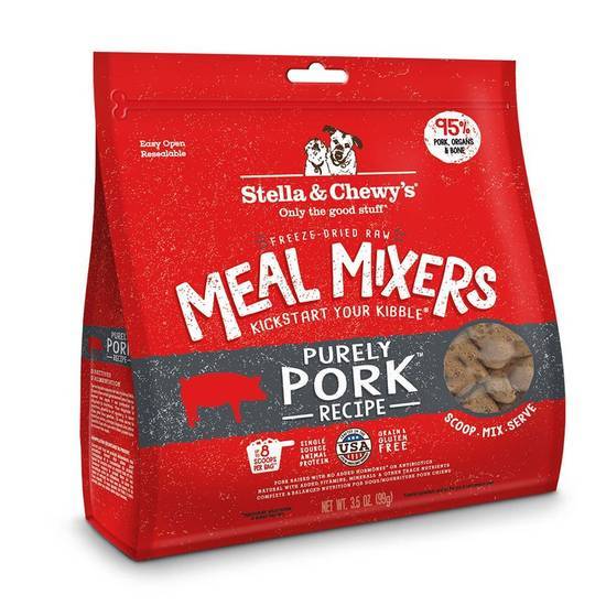 Stella & Chewy's Stella Chewy's Purely Pork Grain Free Meal Mixers Freeze Dried Raw Dog Food (3.5 oz)