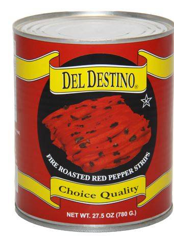 Del Destino - Fire Roasted Red Pepper Strips - 3 kgs
