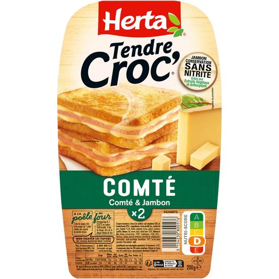 Herta - Croque-monsieur comté & jambon conservation sans nitrite (2 ct)
