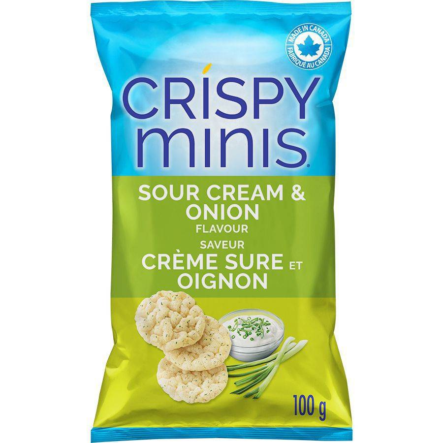 Crispy Minis Sour Cream & Onion Rice Chips (100 g)