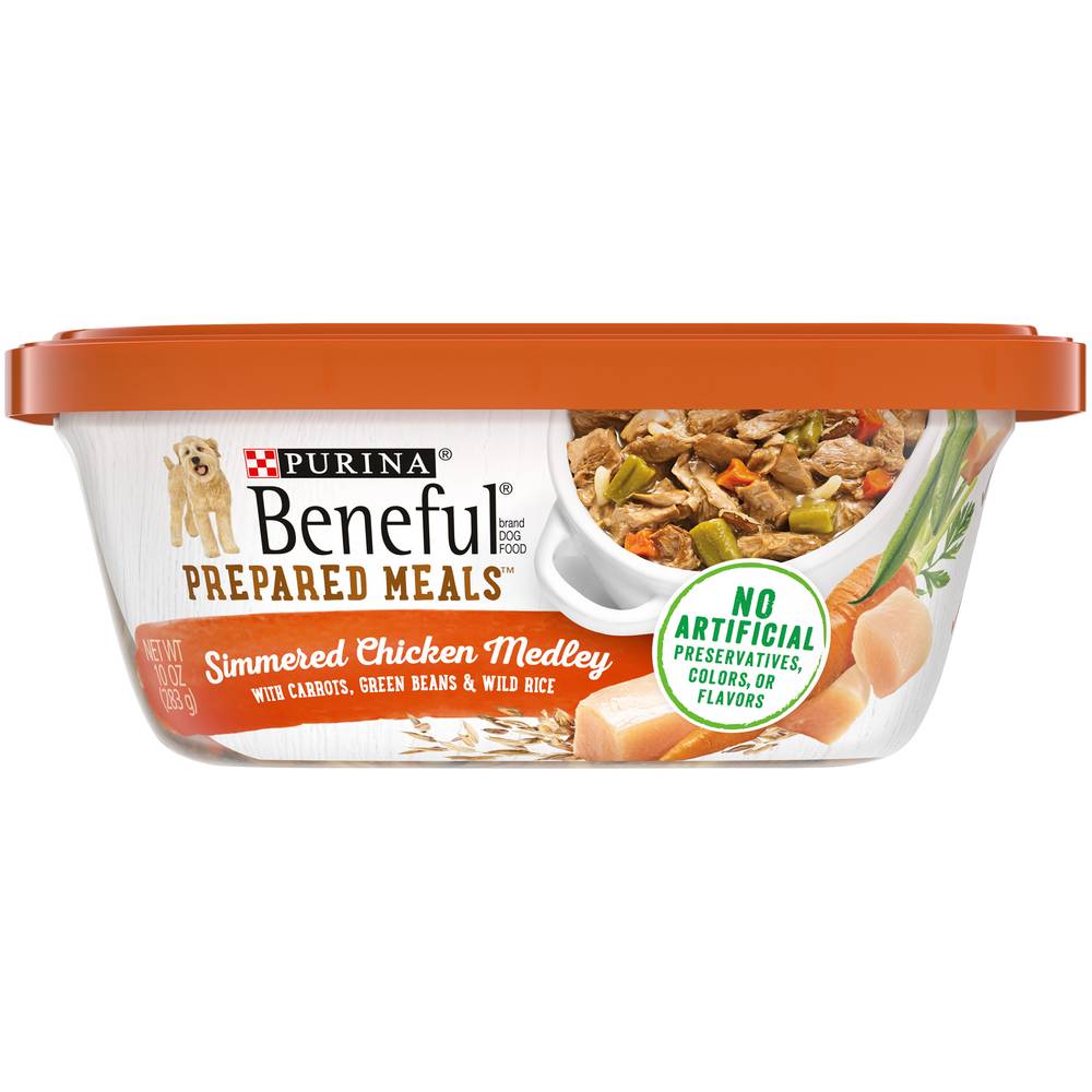 Purina Beneful Prepared Meals Simmered Chicken Medley Dog Food