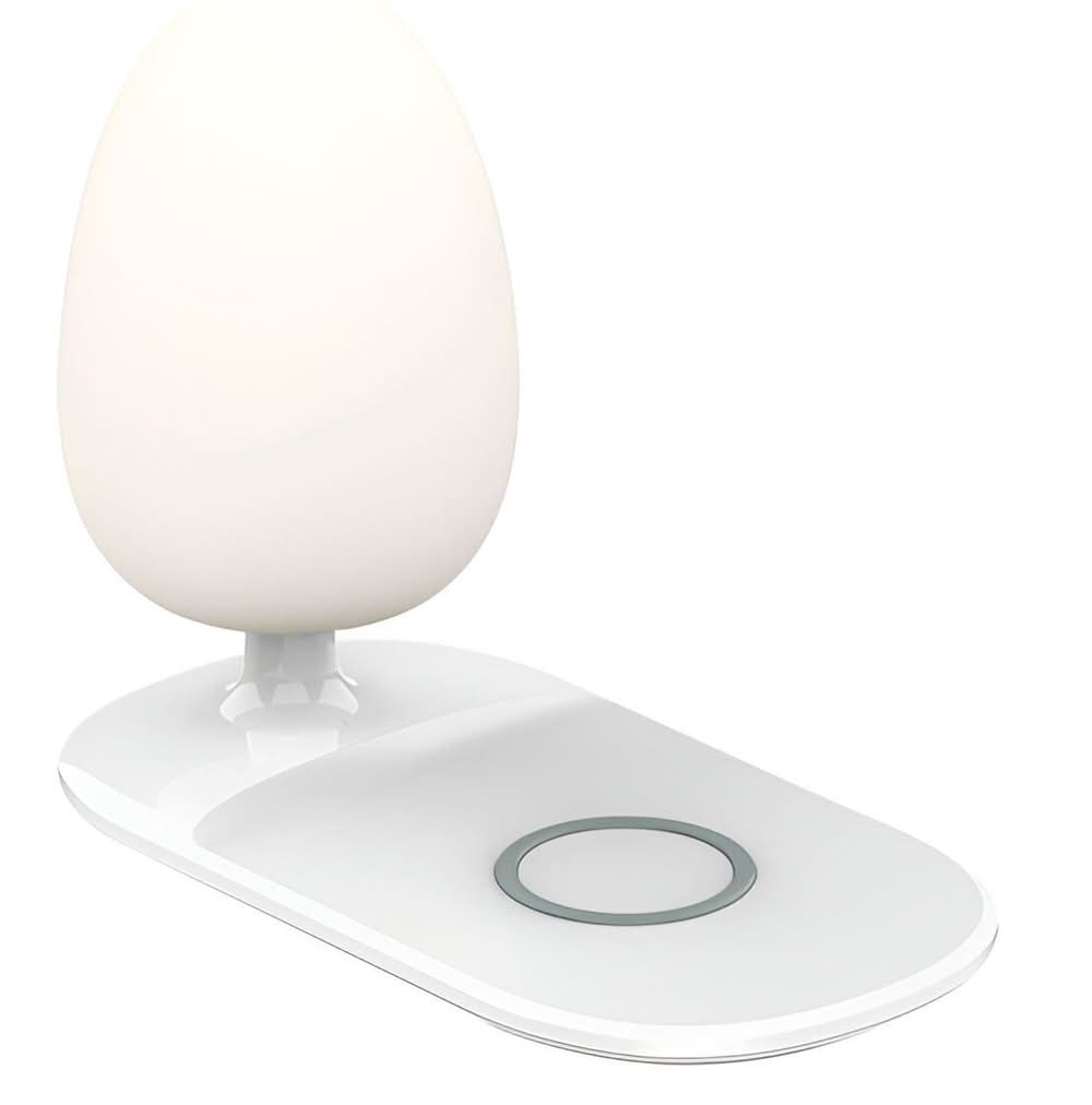 KELEK · Lámpara de escritorio con carga inalámbrica de 15w y luces rgb