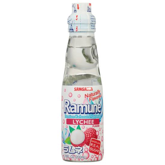 Sangaria Ramune Lychee Flavor Carbonated Japanese Soft Drink (6.76 fl oz)
