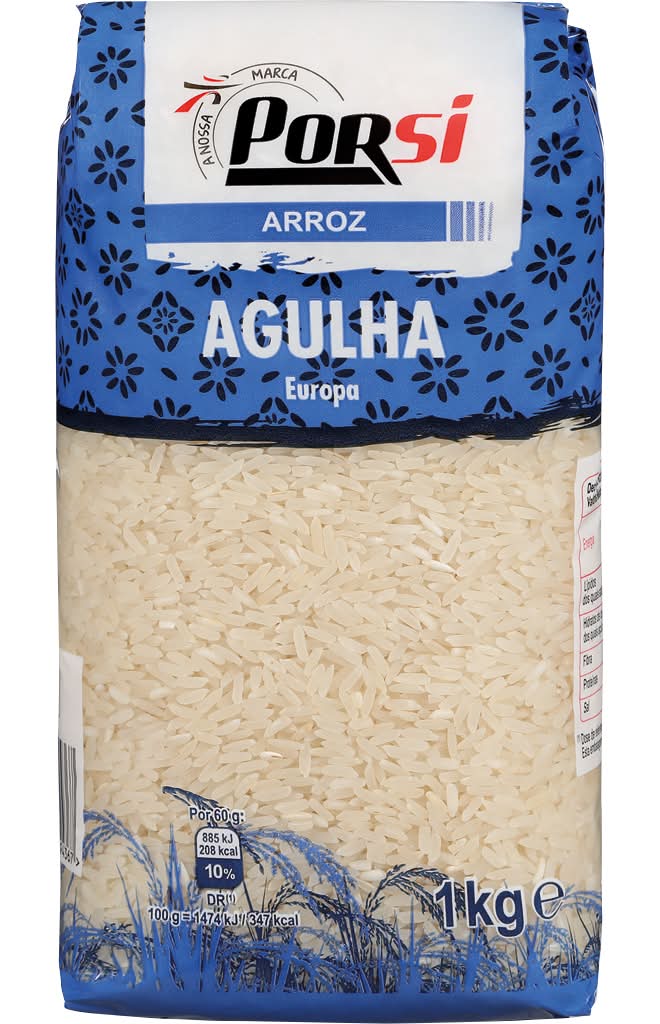 Porsi  - Arroz agulha Europa, embalagem de 1 kg