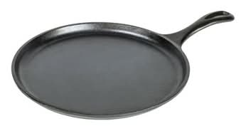 Lodge Cast Iron Griddle Preseasoned Nonstick Crepe Pan 10.5, Black
