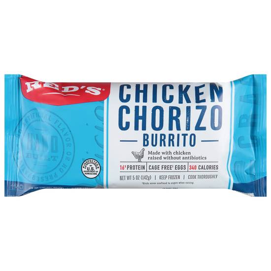 Red's Frozen Chicken Chorizo Egg & Three Cheese Burrito (5 oz)