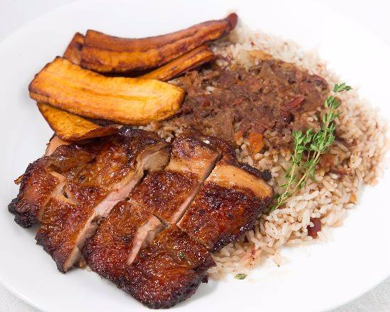 Jerk Pork with Rice and Peas (Boneless)