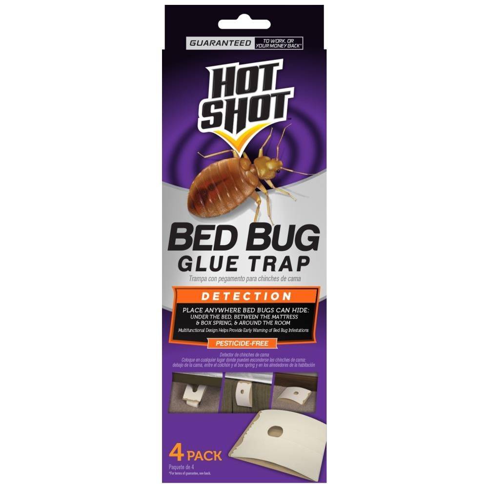 Hot Shot Bed Bug Glue Trap Detector Indoor Insect Trap (4-Pack) | HG-96318