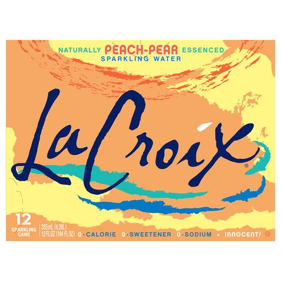 Lacroix Peach-Pear Sparkling Water (12 ct, 12 fl oz)